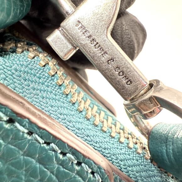 Treasure & Bond Purse Crossbody Flat Hand Bag Boho Teal Detach/Adjust-able Strap - Picture 12 of 14